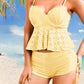 💕🌊Women‘s Steel Brace Solid Color Halter Split Bikini