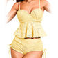 Women‘s Steel Brace Solid Color Halter Split Bikini
