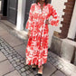 🌸LAST DAY PROMOTION - 50%OFF🌸Bohemian printed V-Neck maxi dress