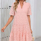 Women's Elegant Hollow Out Lace Ruffle Casual Mini Dress