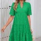 Women's Elegant Hollow Out Lace Ruffle Casual Mini Dress