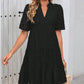 Women's Elegant Hollow Out Lace Ruffle Casual Mini Dress