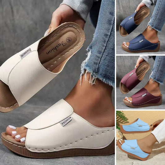 🔥 2025 Women's leisure mules with wedge heel 💥 50% off! 🎉Stylish casual fashion, comfortable and elegant, the perfect compliment for any occasion.