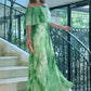 🌷Summer Hot Sale-49% Off🩵Women's Printed Pleated Off-shoulder Dress