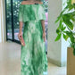🌷Summer Hot Sale-49% Off🩵Women's Printed Pleated Off-shoulder Dress