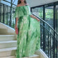 🌷Summer Hot Sale-49% Off🩵Women's Printed Pleated Off-shoulder Dress