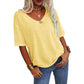 🔥This week's special price £11.99🔥Women's Solid Color V-Neck T-shirt
