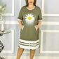 Fashionable Chamomile Pattern Dress
