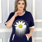 Fashionable Chamomile Pattern Dress
