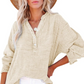 🏆🏆🔥Hot Sale 50%🔥Buy 2 get save 5%🌸🌸Women’s Casual Gauze Button Neck Long Sleeve Blouse