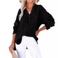 🏆🏆🔥Hot Sale 50%🔥Buy 2 get save 5%🌸🌸Women’s Casual Gauze Button Neck Long Sleeve Blouse