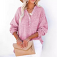🏆🏆🔥Hot Sale 50%🔥Buy 2 get save 5%🌸🌸Women’s Casual Gauze Button Neck Long Sleeve Blouse
