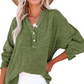 🏆🏆🔥Hot Sale 50%🔥Buy 2 get save 5%🌸🌸Women’s Casual Gauze Button Neck Long Sleeve Blouse