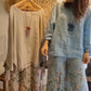 🌸50% Off Spring Sale🌸💐Women's Loose Fit Blouse & Floral Printed Wide-Leg Pants Set