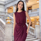 Women's Fashion Round Neck Sleeveless Waist Slimming Dresses