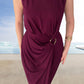 Women's Fashion Round Neck Sleeveless Waist Slimming Dresses