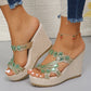 ✨Hot Sale 49% Off🌸Women's Luxury Rhinestone Non-slip Wedge Sandals