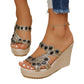 ✨Hot Sale 49% Off🌸Women's Luxury Rhinestone Non-slip Wedge Sandals