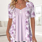 Women's Irregular Floral Patchwork Top