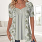 Women's Irregular Floral Patchwork Top
