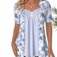 Women's Irregular Floral Patchwork Top
