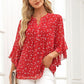 🎁Hot sale🔥Women's 3/4 Sleeve Chiffon Blouse – Elegant Business Casual Top