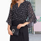 🎁Hot sale🔥Women's 3/4 Sleeve Chiffon Blouse – Elegant Business Casual Top