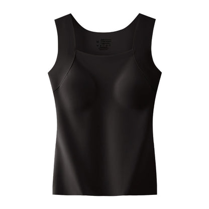 Shaping tank top with built-in bra