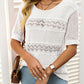 🎉This Week's Special Sale - 50% OFF✨Women's Round Neck Hollow Knit Crochet Short Sleeve Sweater