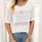 🎉This Week's Special Sale - 50% OFF✨Women's Round Neck Hollow Knit Crochet Short Sleeve Sweater