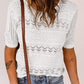 🎉This Week's Special Sale - 50% OFF✨Women's Round Neck Hollow Knit Crochet Short Sleeve Sweater