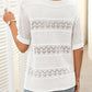 🎉This Week's Special Sale - 50% OFF✨Women's Round Neck Hollow Knit Crochet Short Sleeve Sweater