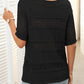 🎉This Week's Special Sale - 50% OFF✨Women's Round Neck Hollow Knit Crochet Short Sleeve Sweater