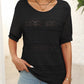 🎉This Week's Special Sale - 50% OFF✨Women's Round Neck Hollow Knit Crochet Short Sleeve Sweater
