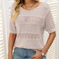 🎉This Week's Special Sale - 50% OFF✨Women's Round Neck Hollow Knit Crochet Short Sleeve Sweater