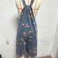 🌸2025 New Fashion Vintage Floral Printed Denim Jumpsuit