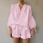💖HOT SALE 50% OFF💖Women's Breathable Elegant Loose-Fit Puff Sleeve 2-Piece Set