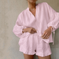 💖HOT SALE 50% OFF💖Women's Breathable Elegant Loose-Fit Puff Sleeve 2-Piece Set