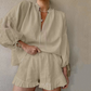 💖HOT SALE 50% OFF💖Women's Breathable Elegant Loose-Fit Puff Sleeve 2-Piece Set