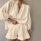 💖HOT SALE 50% OFF💖Women's Breathable Elegant Loose-Fit Puff Sleeve 2-Piece Set