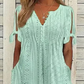⏰Last Day Sale 49% Off💃BUY 2 FREE SHIPPING✈️Women's Elegant V-Neck Hollow-Out Solid Dress