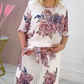 ⏳Time-limited Special⌛Women's Floral Print Round Neck Pleated Dress