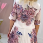 ⏳Time-limited Special⌛Women's Floral Print Round Neck Pleated Dress