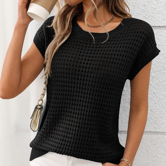 🐆Summer Limited Edition 🌹Women's Crochet Knit Hollow-Out T-Shirt