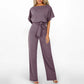 🔥ONLY TODAY 50%OFF✨👖Women’s High Waist Hidden Back Opening Wide Leg Jumpsuit