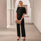 🔥ONLY TODAY 50%OFF✨👖Women’s High Waist Hidden Back Opening Wide Leg Jumpsuit