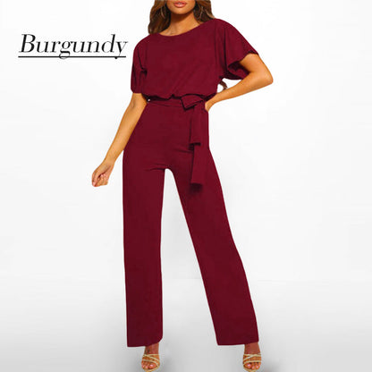 🔥ONLY TODAY 50%OFF✨👖Women’s High Waist Hidden Back Opening Wide Leg Jumpsuit