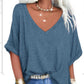 Women's Casual Loose V - Neck Top | Relaxed & Chic Style