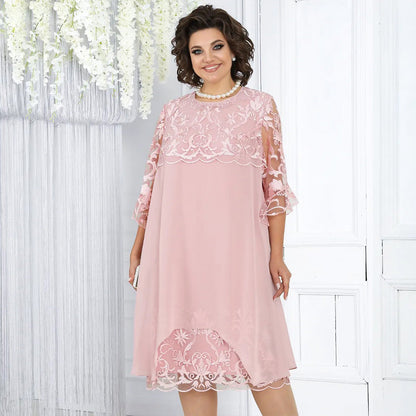 🌸Summer Hot Sale 50%OFF🌸Women's Loose Fit Lace Midi Dress