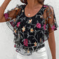 ⏳Time-limited Special⏰Women's Printed Mesh Patchwork Top